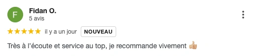 Avis client 5/5