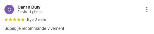 Avis client 5/5