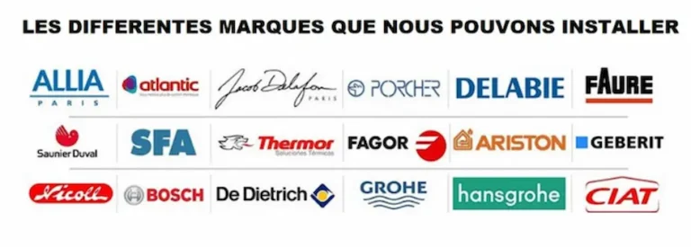 Les différentes marques que nous pouvons installer